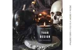 Candle Label Mockup Christmas Soy Jar Candle Amber Cozy_109 Product Image 1