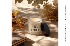Candle Label Mockup Christmas Soy Jar Candle Amber Cozy_18 Product Image 1