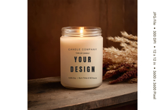 Candle Label Mockup Christmas Soy Jar Candle Amber Cozy_21 Product Image 1