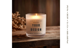 Candle Label Mockup Christmas Soy Jar Candle Amber Cozy_22 Product Image 1