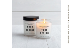 Candle Label Mockup Christmas Soy Jar Candle Amber Cozy_28 Product Image 1