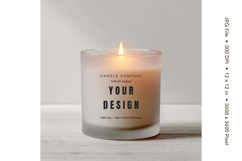 Candle Label Mockup Christmas Soy Jar Candle Amber Cozy_30 Product Image 1