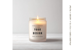 Candle Label Mockup Christmas Soy Jar Candle Amber Cozy_31 Product Image 1