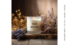 Candle Label Mockup Christmas Soy Jar Candle Amber Cozy_34 Product Image 1
