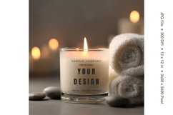 Candle Label Mockup Christmas Soy Jar Candle Amber Cozy_39 Product Image 1