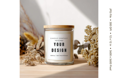 Candle Label Mockup Christmas Soy Jar Candle Amber Cozy_4 Product Image 1