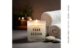 Candle Label Mockup Christmas Soy Jar Candle Amber Cozy_40 Product Image 1