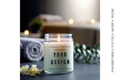 Candle Label Mockup Christmas Soy Jar Candle Amber Cozy_46 Product Image 1