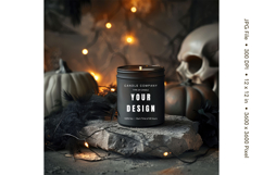 Candle Label Mockup Christmas Soy Jar Candle Amber Cozy_54 Product Image 1