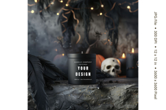 Candle Label Mockup Christmas Soy Jar Candle Amber Cozy_55 Product Image 1