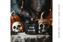 Candle Label Mockup Christmas Soy Jar Candle Amber Cozy_56 Product Image 1
