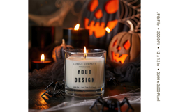 Candle Label Mockup Christmas Soy Jar Candle Amber Cozy_58 Product Image 1