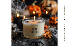 Candle Label Mockup Christmas Soy Jar Candle Amber Cozy_59 Product Image 1
