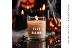 Candle Label Mockup Christmas Soy Jar Candle Amber Cozy_60 Product Image 1