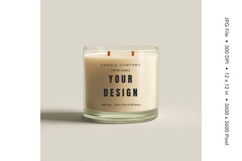 Candle Label Mockup Christmas Soy Jar Candle Amber Cozy_76 Product Image 1