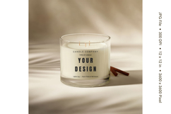 Candle Label Mockup Christmas Soy Jar Candle Amber Cozy_77 Product Image 1