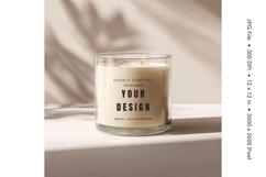 Candle Label Mockup Christmas Soy Jar Candle Amber Cozy_78 Product Image 1