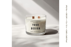 Candle Label Mockup Christmas Soy Jar Candle Amber Cozy_79 Product Image 1