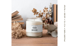 Candle Label Mockup Christmas Soy Jar Candle Amber Cozy_8 Product Image 1