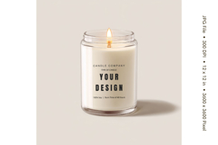Candle Label Mockup Christmas Soy Jar Candle Amber Cozy_81 Product Image 1