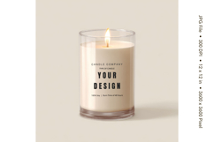 Candle Label Mockup Christmas Soy Jar Candle Amber Cozy_82 Product Image 1