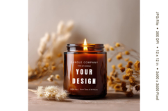 Candle Label Mockup Christmas Soy Jar Candle Amber Cozy_88 Product Image 1