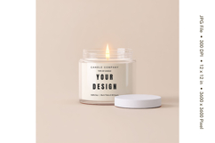 Candle Label Mockup Christmas Soy Jar Candle Amber Cozy_95 Product Image 1