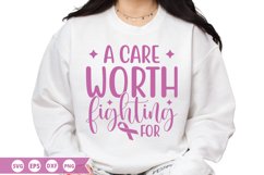 A care worth fighting for SVG - Breast Cancer Design Product Image 1