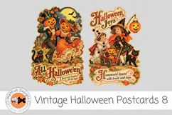Halloween Vintage PNG Postcards 8 Product Image 2