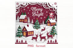 Merry and Bright Cozy Winter Town PNG Product Image 1