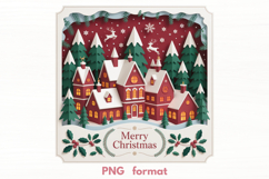 Cozy Winter Cottage PNG illustration Product Image 1