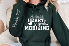 A cheerful Heart Is Good Medicine Sleeve SVG Design Product Image 3