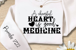 A cheerful Heart Is Good Medicine Sleeve SVG Design Product Image 2
