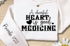 A cheerful Heart Is Good Medicine Sleeve SVG Design Product Image 2