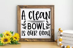 Clean Bowl Is Our Goal SVG, Farmhouse Sign Design Product Image 2