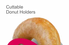 A Couple of Hearts Doughnut Tray SVG Paper Cut Template