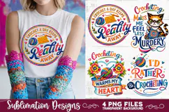 Crocheting Sublimation Faux yarn PNG 4 Designs Product Image 2