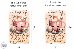 Hot Cocoa Christmas Kitchen Towel | A Cup of Holiday Cheer Product Image 2