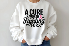 A Cure Worth Fighting For SVG | Breast Cancer Awareness SVG Product Image 2
