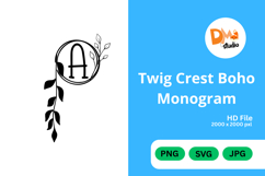 Twig Crest Boho Monogram Product Image 1