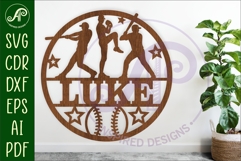 Baseball players name wall art sign, SVG personalized Product Image 1