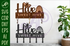 Hive sweet Hive bee Key holder designs for wood and metal Product Image 1