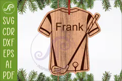 Golfer shirt Christmas Ornament SVG laser cut Product Image 1