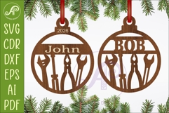 Mechanic Christmas Ornament SVG, Custom Tool Ornament, Product Image 1