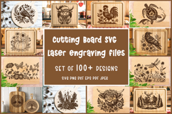 Bundle of over 100 cutting board designs, Laser SVG files Product Image 1