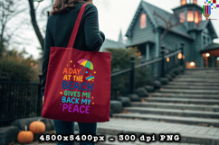 A Day At The Beach Peace Design PNG File