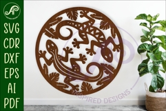 Geckos, Lizards wall sign, SVG file. Product Image 1