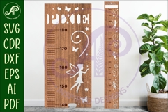 Fairies personalized kids height chart in metric Product Image 1