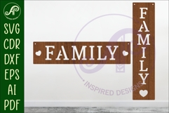 Family Word wall art sign, SVG file Product Image 1