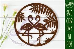 Flamingo wall art sign, SVG file Product Image 1